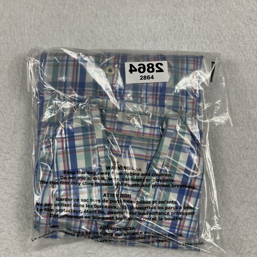 Peter Millar Shirt Mens Large Plaid Multicolor Pastel Party Office Casual Preppy - Picture 13 of 13